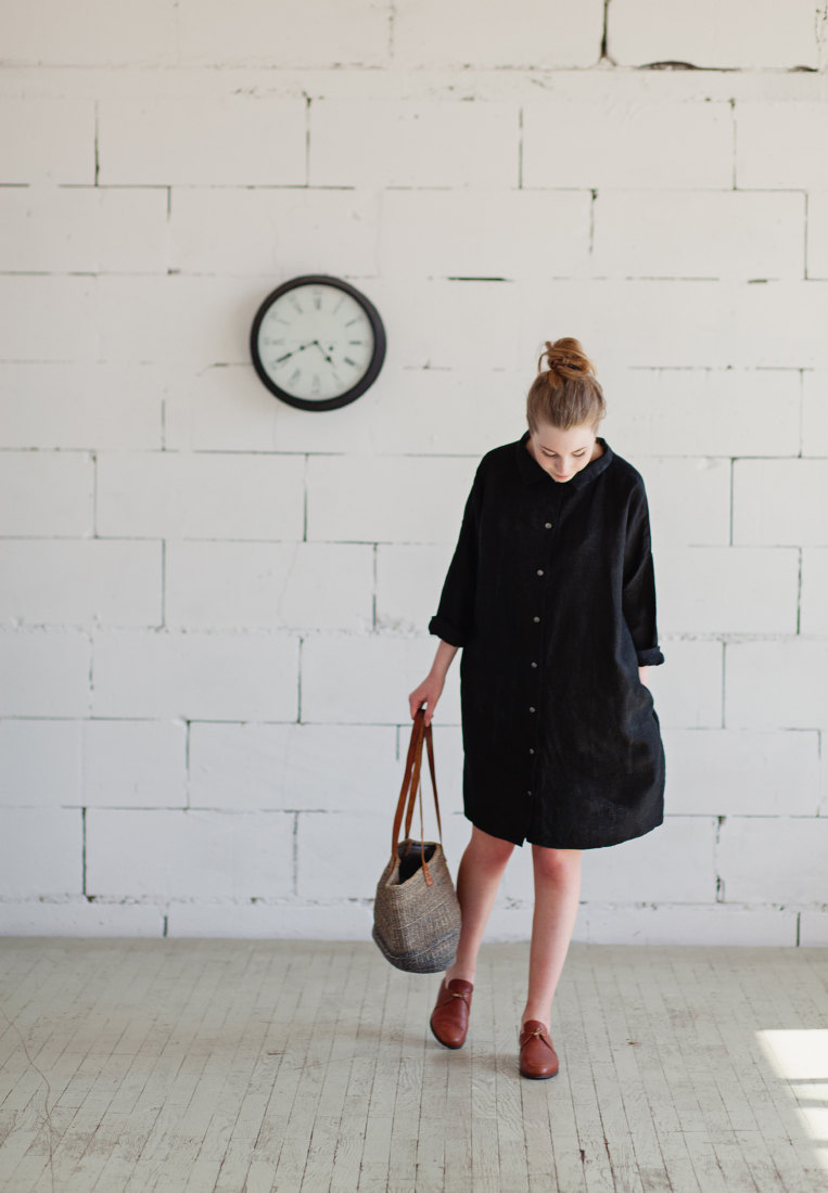 handmade linen dresses made by fashion start up in london 