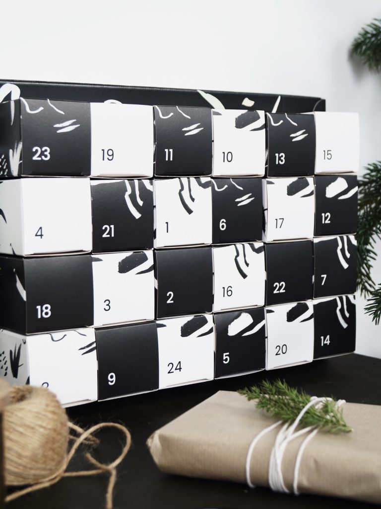 black and white alternative advent calendar
