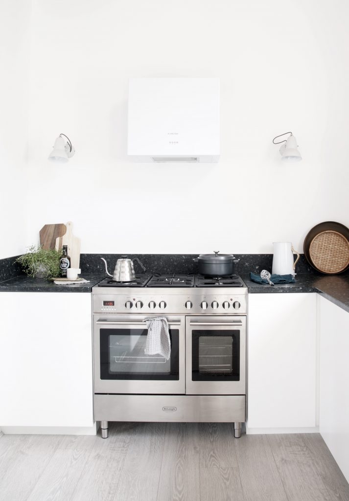 kitchen renovations bright scandi kitchen delonghi range cooker