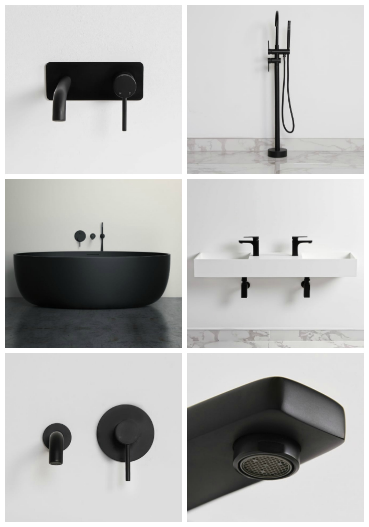 matte black bathroom taps by lusso stone