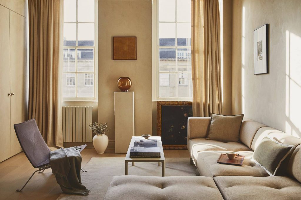 Beige-toned living room ZARA HOME Timeless
