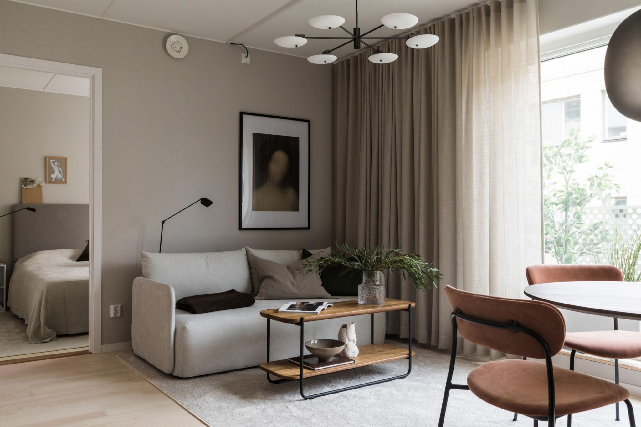 Stockholm apartment in neutral colours and beautiful natural light.