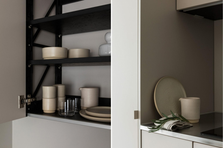 Beige kitchen with a dreamy ceramics collection all in beige tones. 