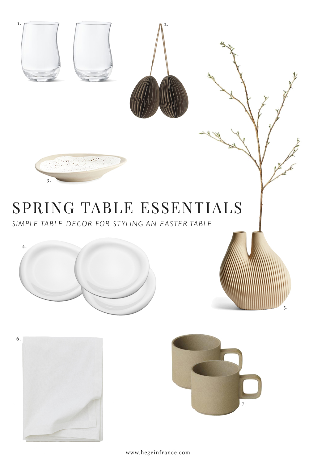 A Simple Spring Table Styled for Easter Shopping Links Moodboard