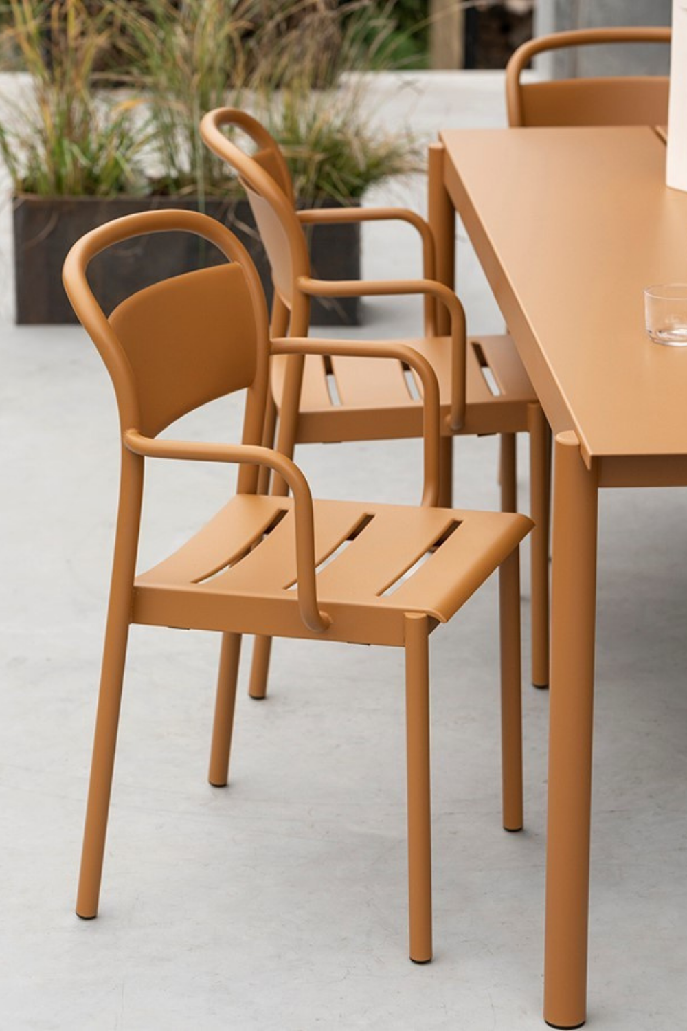 Modern Outdoor Furniture - Muuto Linear Steel Collection Burnt Orange